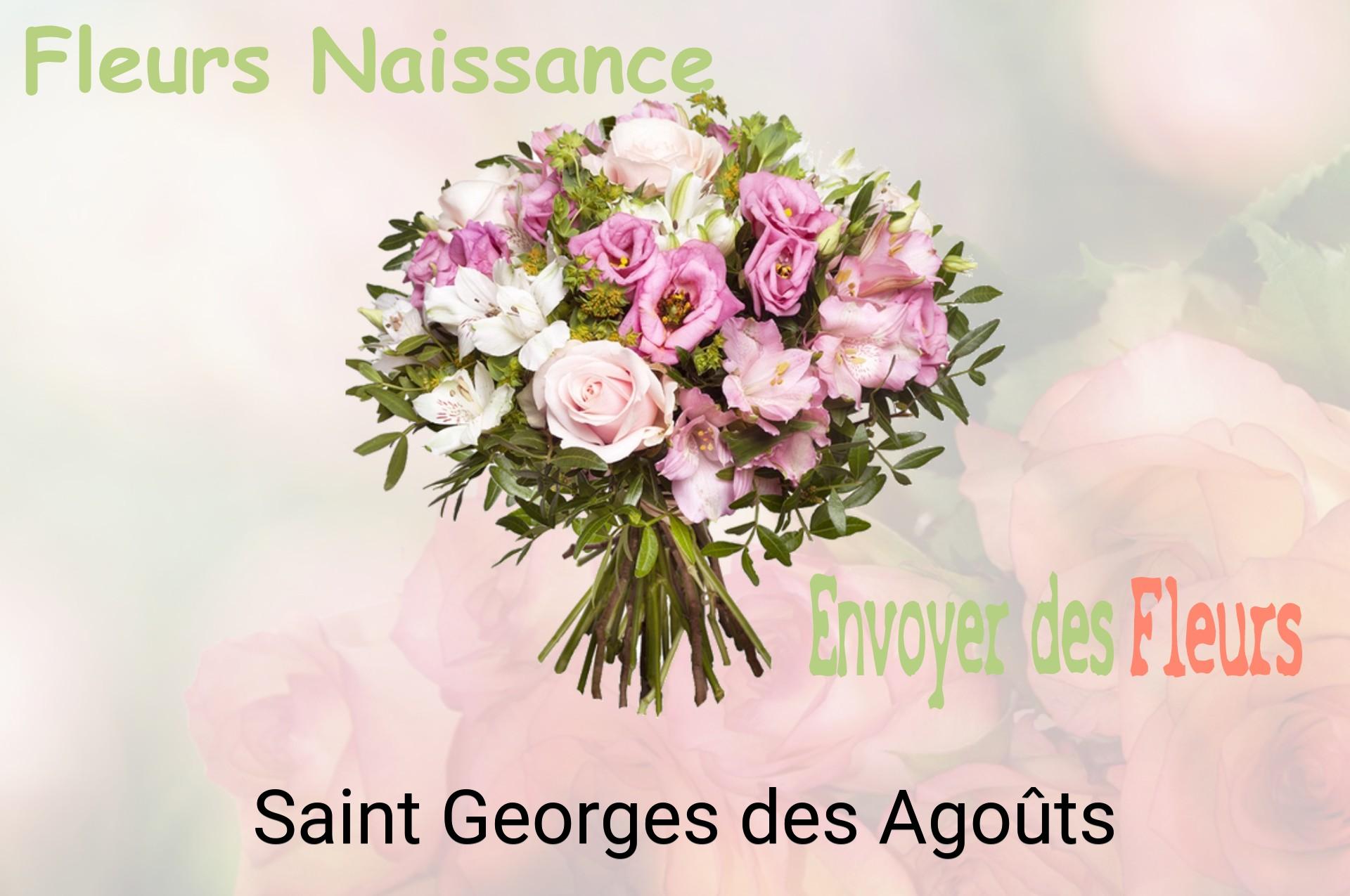 Bouquet de fleurs de naissance livré à Saint-Georges-des-Agoûts