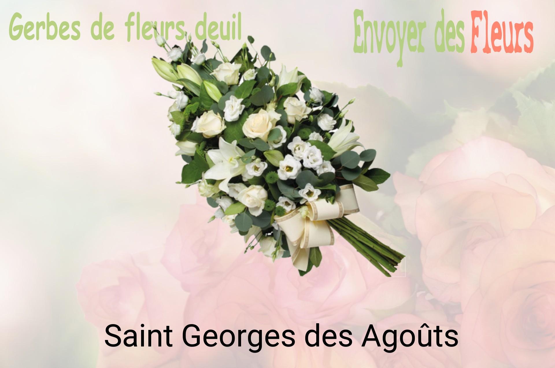 Gerbe de fleurs de deuil livrée à Saint-Georges-des-Agoûts